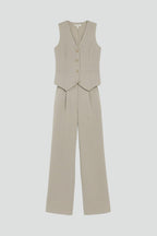 Zephyrine | Co-ord Set Dames - V-Hals Jasje Rechte Broek