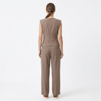 Elowen | Co-ord Set Dames - Mouwloos Wijde Pijpen