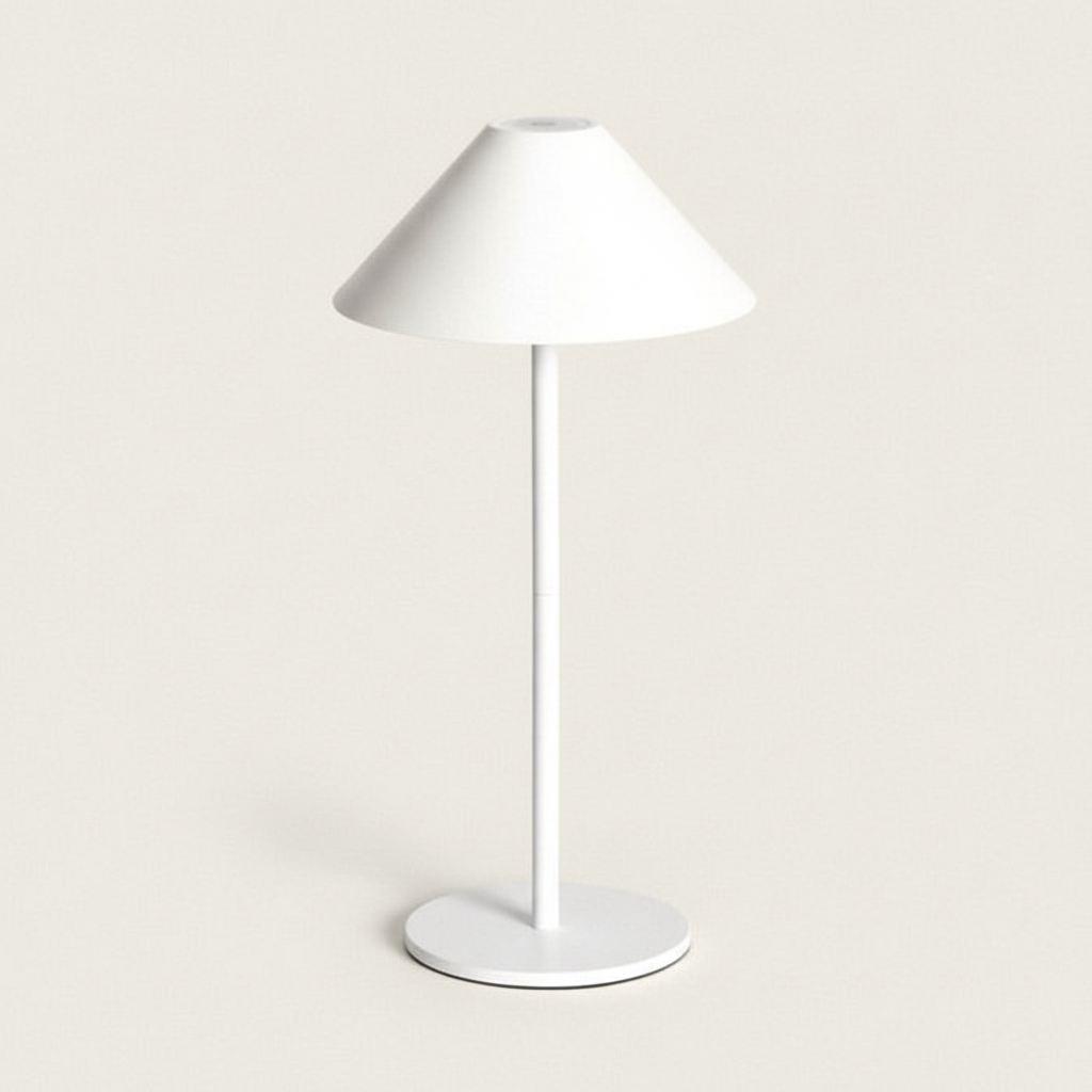 Draadloze Waterdichte Tafellamp met Dimbare LED en Oplaadbare Batterij - 360° Verlichting voor Binnen en Buiten Wit