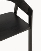 Eetkamerstoel van Essenhout met Zwart Touw – Minimalistisch en Comfortabel Ontwerp voor Moderne Interieurs 6