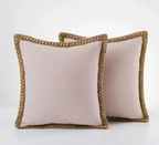 Elegante Kussensloop in Grijs en Rood – Duurzaam Polyester, Diverse Maten 30x50cm, 45x45cm, 50x50cm Roze