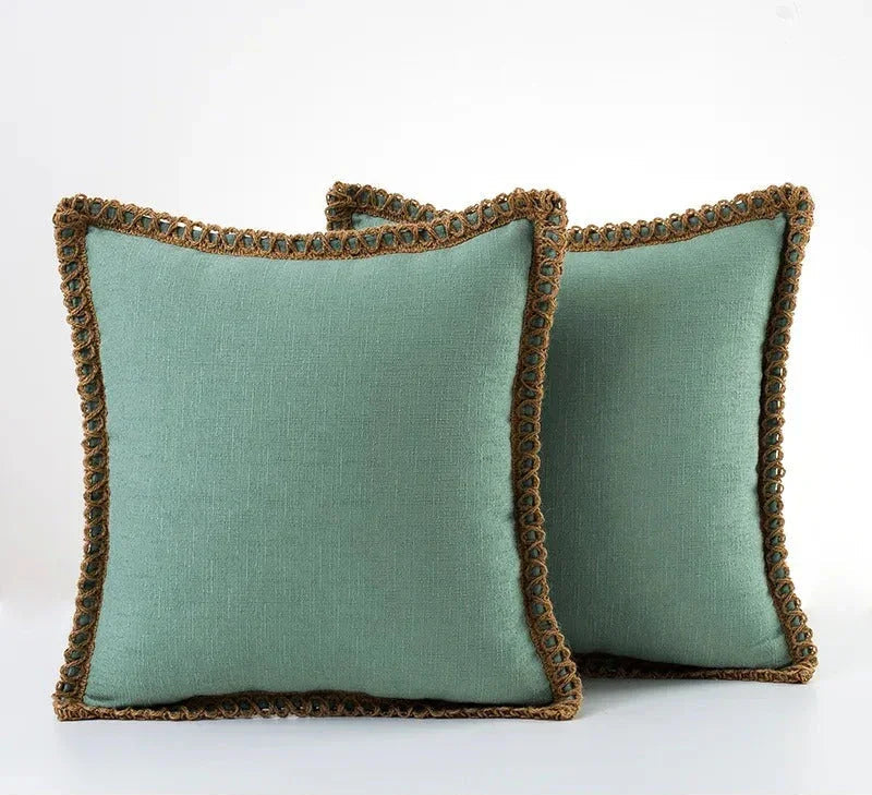 Elegante Kussensloop in Grijs en Rood – Duurzaam Polyester, Diverse Maten 30x50cm, 45x45cm, 50x50cm Groen