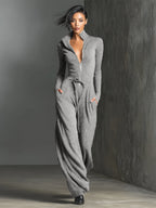 Eline | Dames Jumpsuit - Stretchy Glitterstof, Feestelijk Design