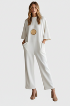 Zara | Jumpsuit Dames - Oversized Met Zakken Wit