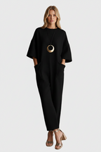 Zara | Jumpsuit Dames - Oversized Met Zakken Zwart