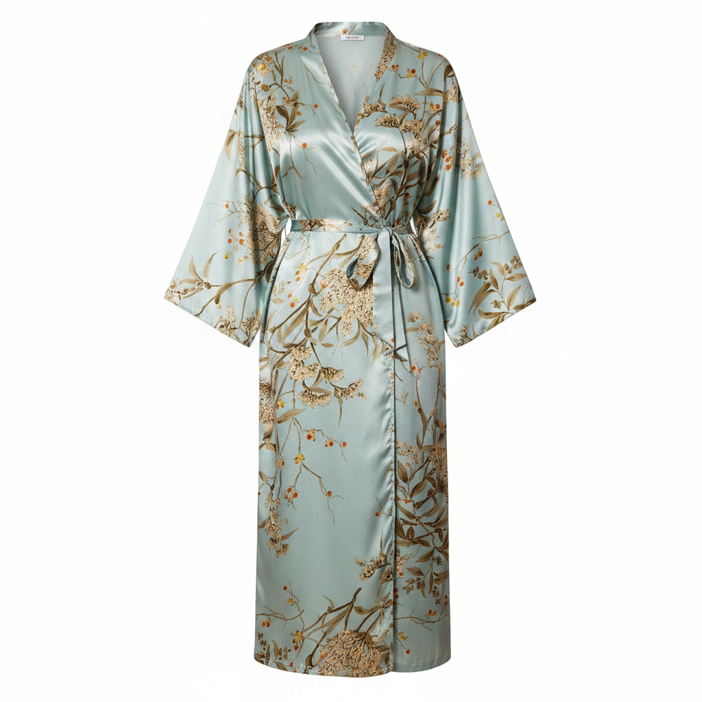Evelyn | Dames Kamerjas - Bloemenprint, Wikkelstijl