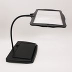 Vergrotingslamp met LED – Loeplamp 3x Vergroting, Oplaadbaar, Handsfree Leeslamp met Zwanenhals, Zwart of Wit Zwart