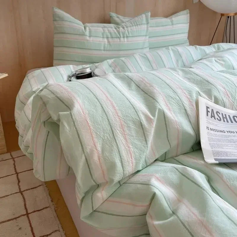 Geometrisch Katoenen Dekbedovertrekset – Zacht en Ademend voor Comfortabele Nachten, Inclusief Kussenslopen 3