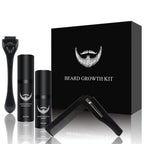 Baardverzorgingsset met 540 Dermaroller, Natuurlijk Baardserum, Reinigingsspray & Kam – Baard Grooming Set