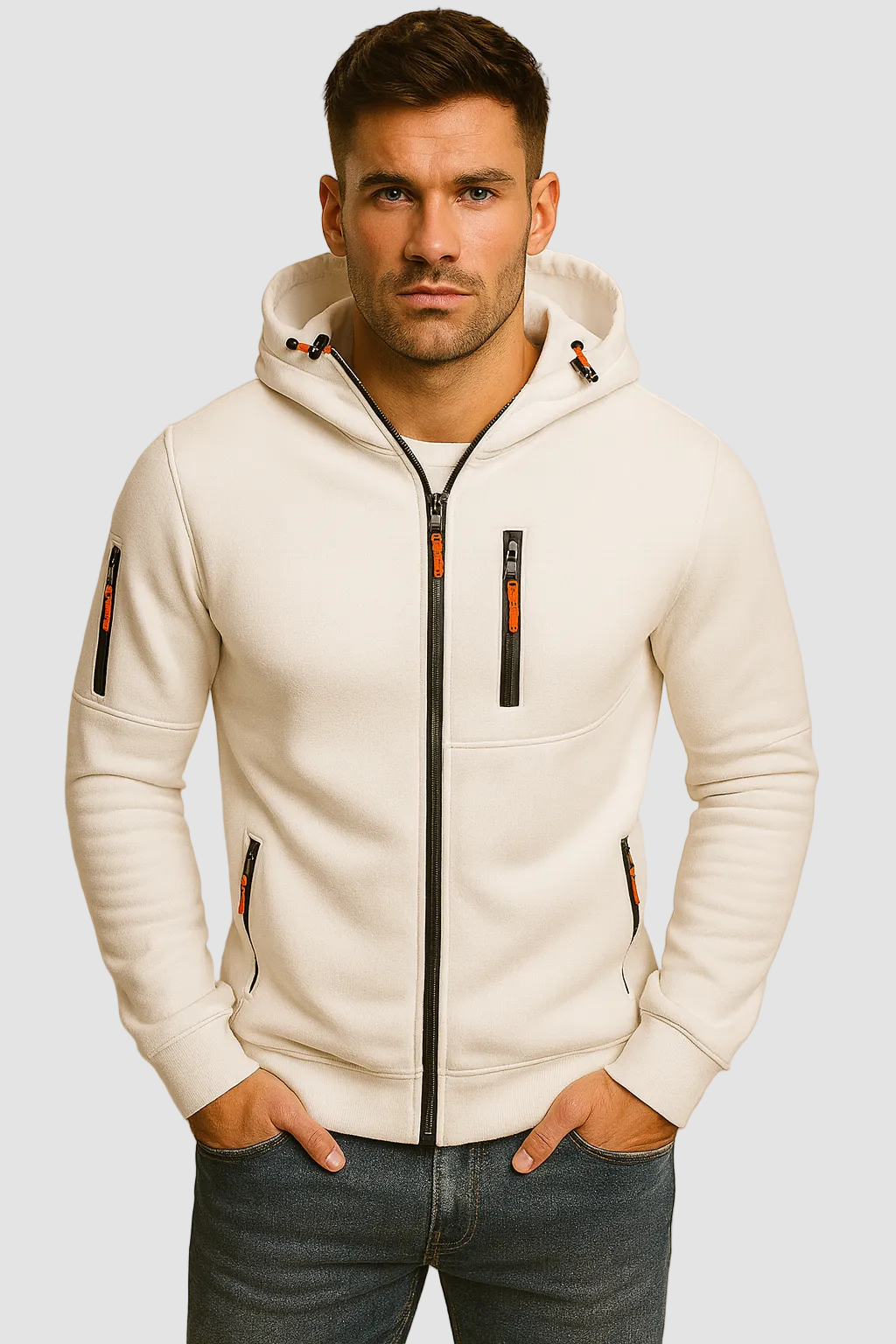 Hermosa | Heren Hoodie met Rits en Capuchon Comfortabele Pasvorm