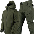 Wilshire | 2-Delige Waterdichte Heren Outdoor Set met Warme Fleecevoering - Winddicht Softshell Wandelpak Jas & Broek voor Vissen & Hiken