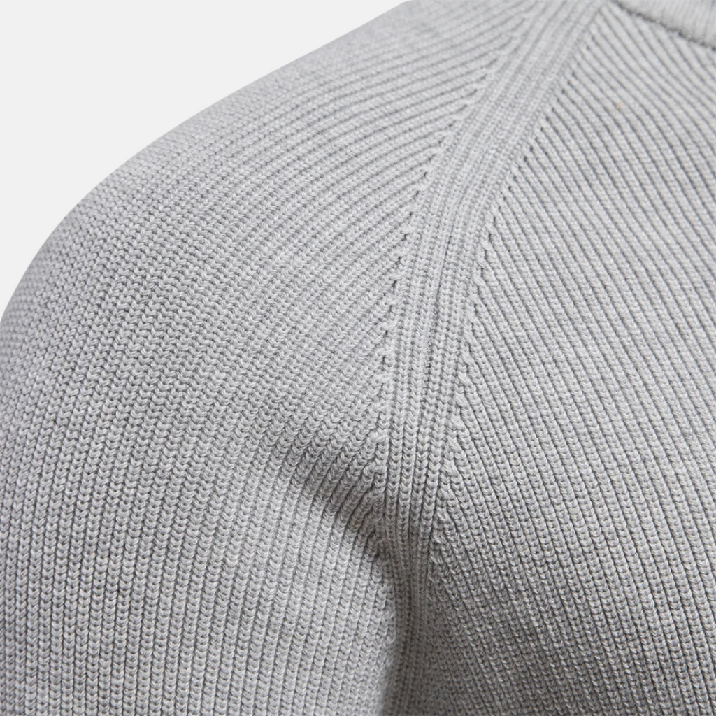 Hermosa | Stijlvolle Heren Sweater met Half-Zip & Opstaande Kraag - Warme Gebreide Trui met Ribgebreide Mouwen & Halve Rits