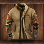 Heren Warme Teddy Vest met Rits en Vintage Ontwerp Lichtblauw