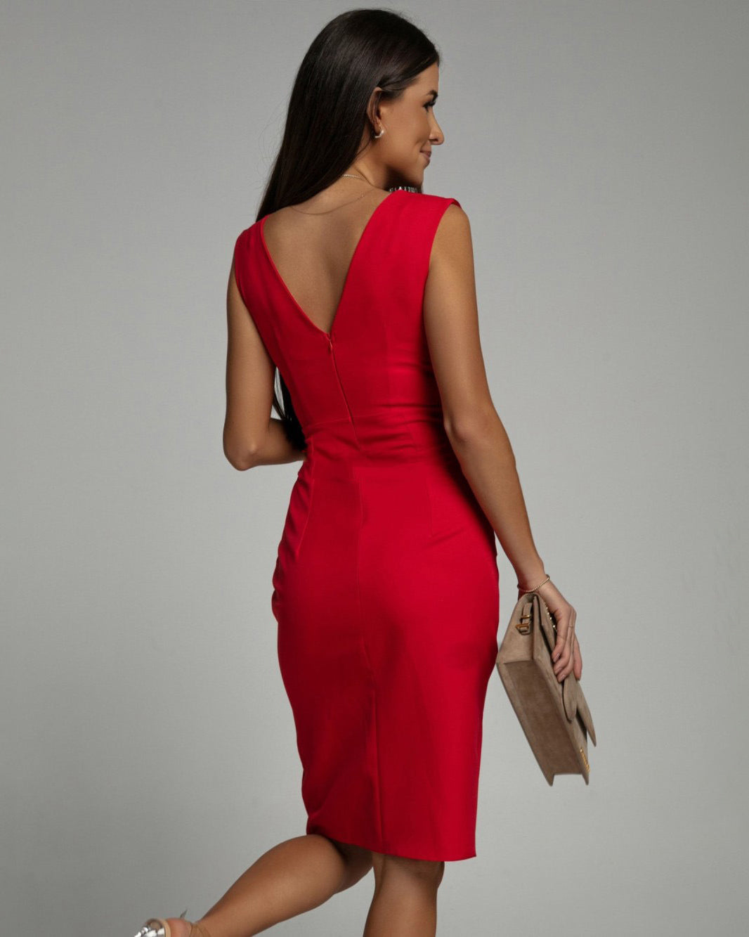 Ivy | Dames Jurk - V-hals met Zijsplit, Elegant
