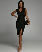 Ivy | Dames Jurk - V-hals met Zijsplit, Elegant