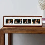 Jessie Fotolijst van Massief Hout voor Drieluik en Viervoudige Foto's - Klassiek en Elegante Fotolijsten voor Thuis en Kantoor Sapele hout-4 40x10cm-5.7x8.2cm