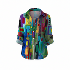 Katrin | Dames Blouse - Geometrisch Patroon, Comfortabel en Luchtig