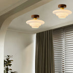 Plafondlamp Hout en Glas Scandinavisch E27 Hal Gang Keuken Eetkamer Nordic Naturel Koper