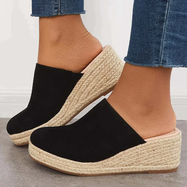 Lumi | Dames Muiltjes - Architectonische Sleehak, Casual Chic Zwart