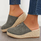 Lumi | Dames Muiltjes - Architectonische Sleehak, Casual Chic Grijs