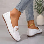 Luna | Dames Loafers - Zwart met Kettingdetail, Elegant en Comfortabel