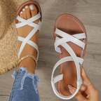 Luna | Dames Sandalen - Imitatieleer, Casual Elegantie Wit