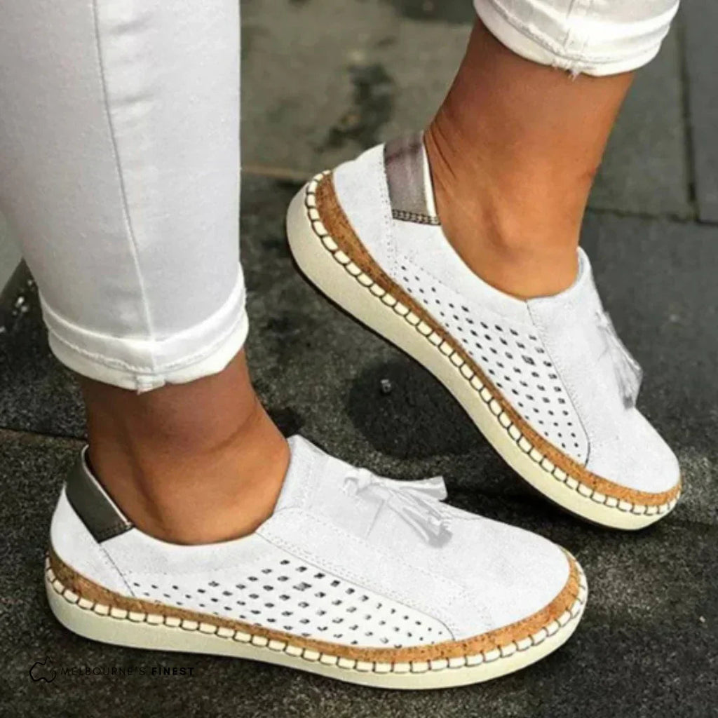 Luna | Sneakers voor Dames - Met Structuur, Casual Elegantie Wit