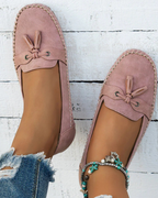 Luna | Vrouwen Instaploafers - Gedempte Binnenzool Met Strikdetail