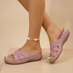 Mora | Luxe Dames Slippers - Voetboogondersteuning, Elegant en Comfortabel Roze