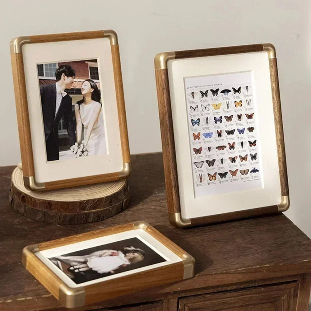 Massief Houten Fotolijst met Elegante Hoekdetails – Diverse Formaten voor Tafels en Planken