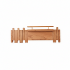 Massief Houten Kapstok Muur met Pianotoets Ontwerp – Ruimtebesparend en Duurzaam met Kapstokhaken Eik 17x55cm