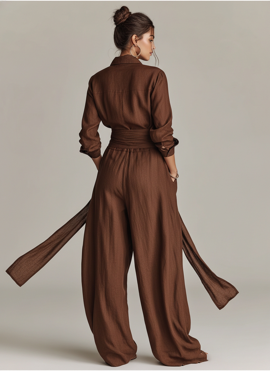 Mila | Dames Jumpsuit - Katoen-Linnen Mix, Elegante Stijl