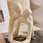 Minimalistisch Scandinavisch Koppelbeeldje van Hoogwaardige Hars – Symboliseert Liefde en Eenheid voor Elegant Interieur