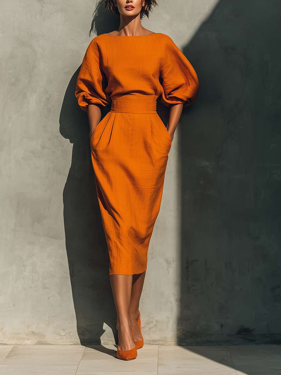 Mira | Dames Midi Set - Katoenmix, Comfortabel en Stijlvol