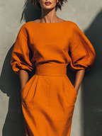 Mira | Dames Midi Set - Katoenmix, Comfortabel en Stijlvol