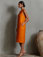 Mira | Damesjurk - Linnen Mouwloos met Zijzakken, Casual Zomerstijl