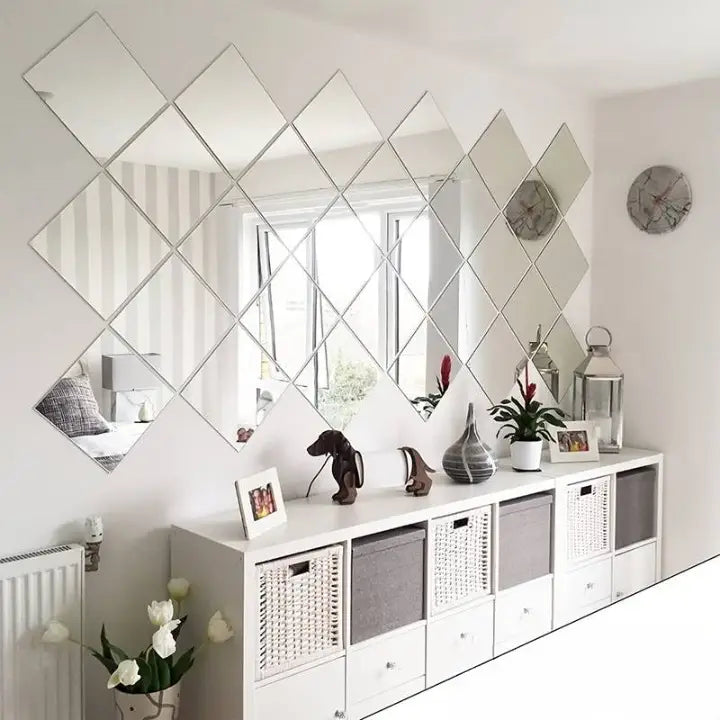 Moderne 3D Spiegel Muurstickers van Hoogwaardig Acrylaat – Decoratie voor Muren, Deuren en Meubels, Verkrijgbaar in Verschillende Maten