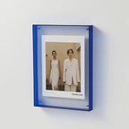 Moderne Bronte Fotolijst met Levende Randkleuren – Hoogwaardig Acryl voor Foto's en Kunstwerken Blauw