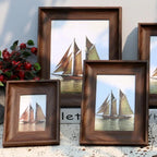 Moderne Fotolijst 50x70 van Harsplexiglas voor Stijlvolle Herinneringen en Kunstafdrukken Donker Hout