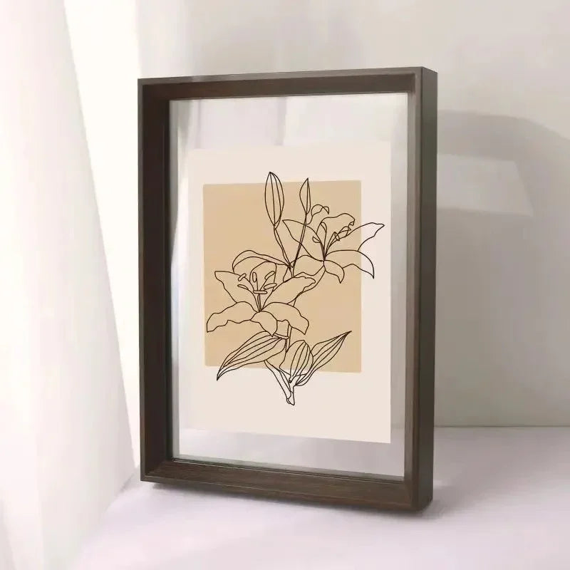 Moderne Fotolijsten van Hout en Glas in Diverse Maten - Stijlvolle Decoratie Zwart Walnoot