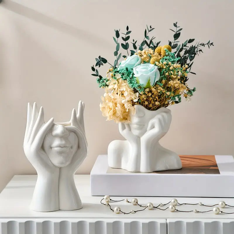 Moderne Grote Vaas van Keramiek – Handgemaakt en Multifunctioneel voor Bloemen en Decoratie
