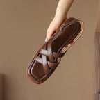 Mona | Dames Sandalen - Leren Gladiatorstijl, Minimalistisch Design