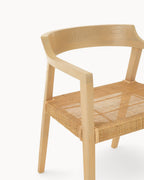 Natuurlijke Teakhouten Eetkamerstoel 55x55x71 cm – Comfortabele Stoel Voor Eetkamer Met Unieke Nerf 4