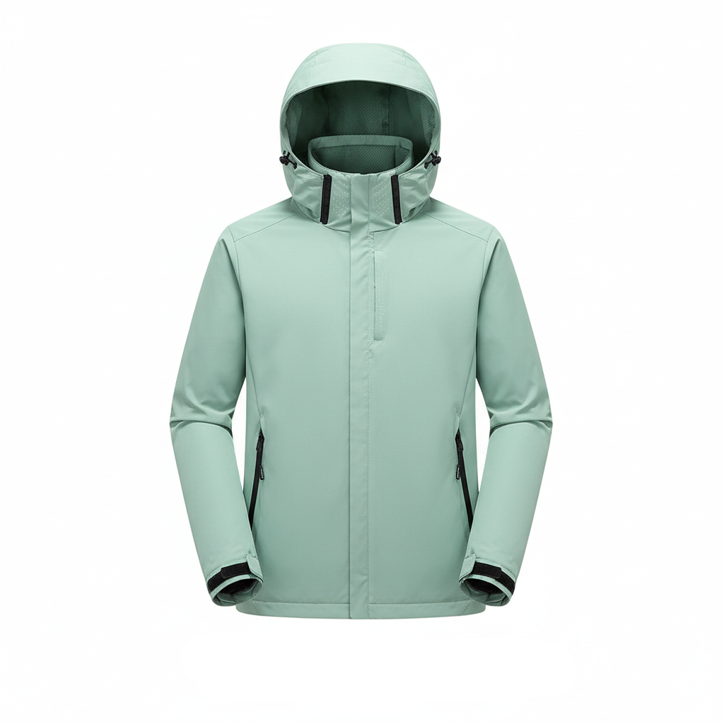 Damaris | Dames Functionele Jas met Capuchon en Rits - Waterdichte en Winddichte Outdoor Regenjas met Steekzakken