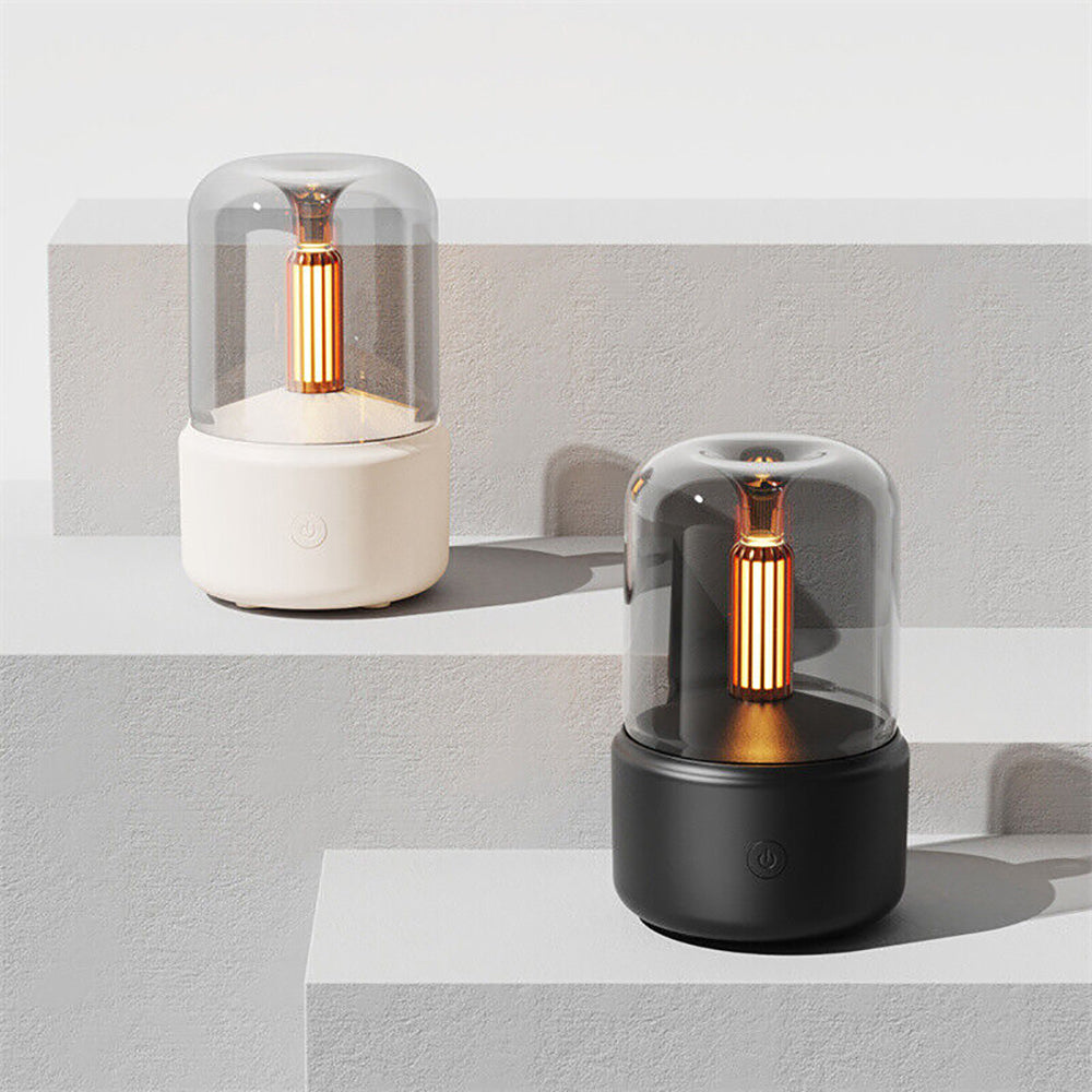 Luchtbevochtiger Ultrasoon Compact 120ml met LED Verlichting – Aroma Diffuser, Fluisterstil, tot 12 Uur – voor Slaapkamer & Bureau