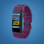Veiligheidshorloge voor Senioren met Valdetectie GPS Tracker Gezondheidsmeter Hartslagmeting Noodknop Paars