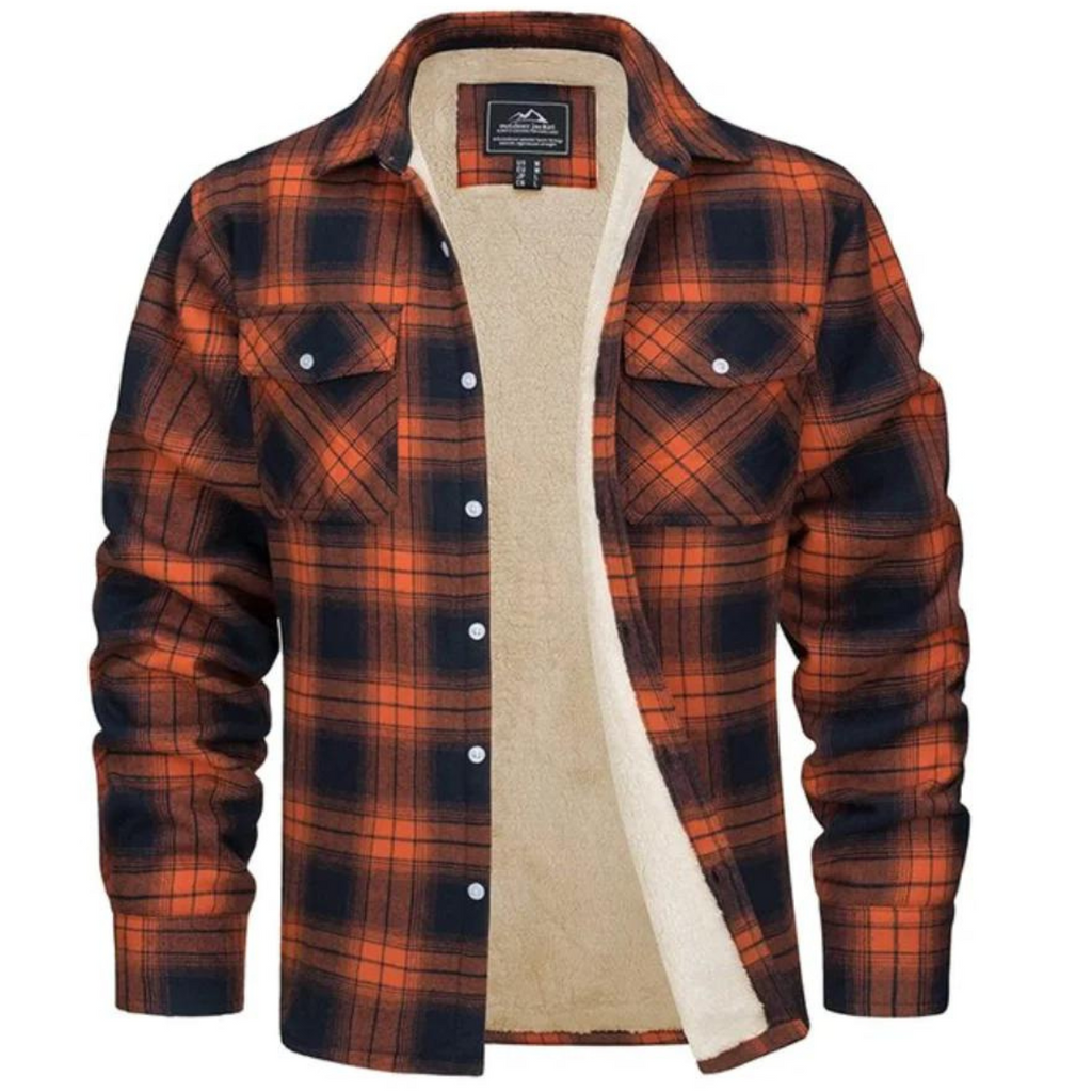 Derrick | Men's Sherpa Lined Plaid Shirt Jacket - Image 8