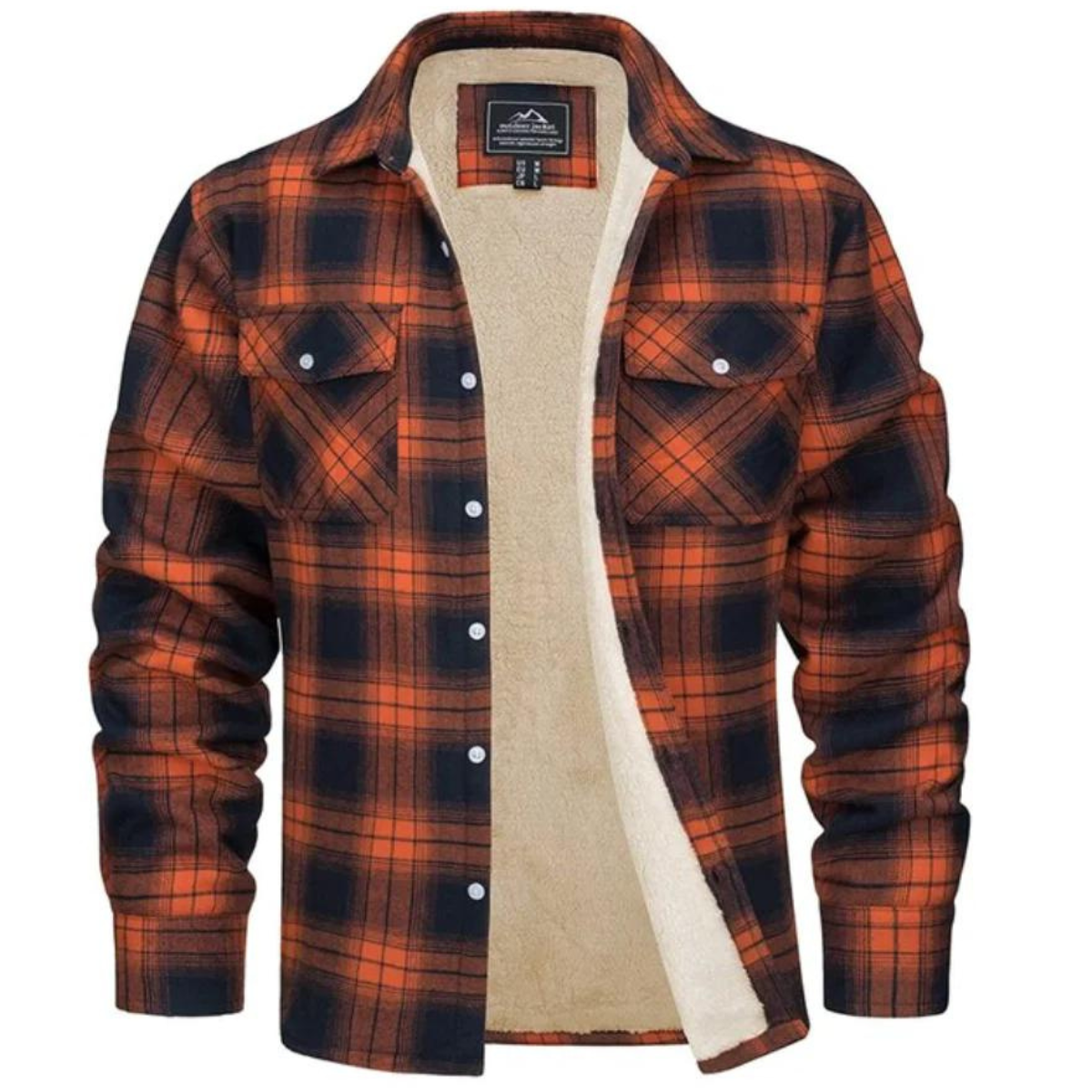 Derrick | Men's Sherpa Lined Plaid Shirt Jacket - Image 8