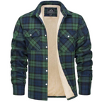 Derrick | Men's Sherpa Lined Plaid Shirt Jacket - Image 10