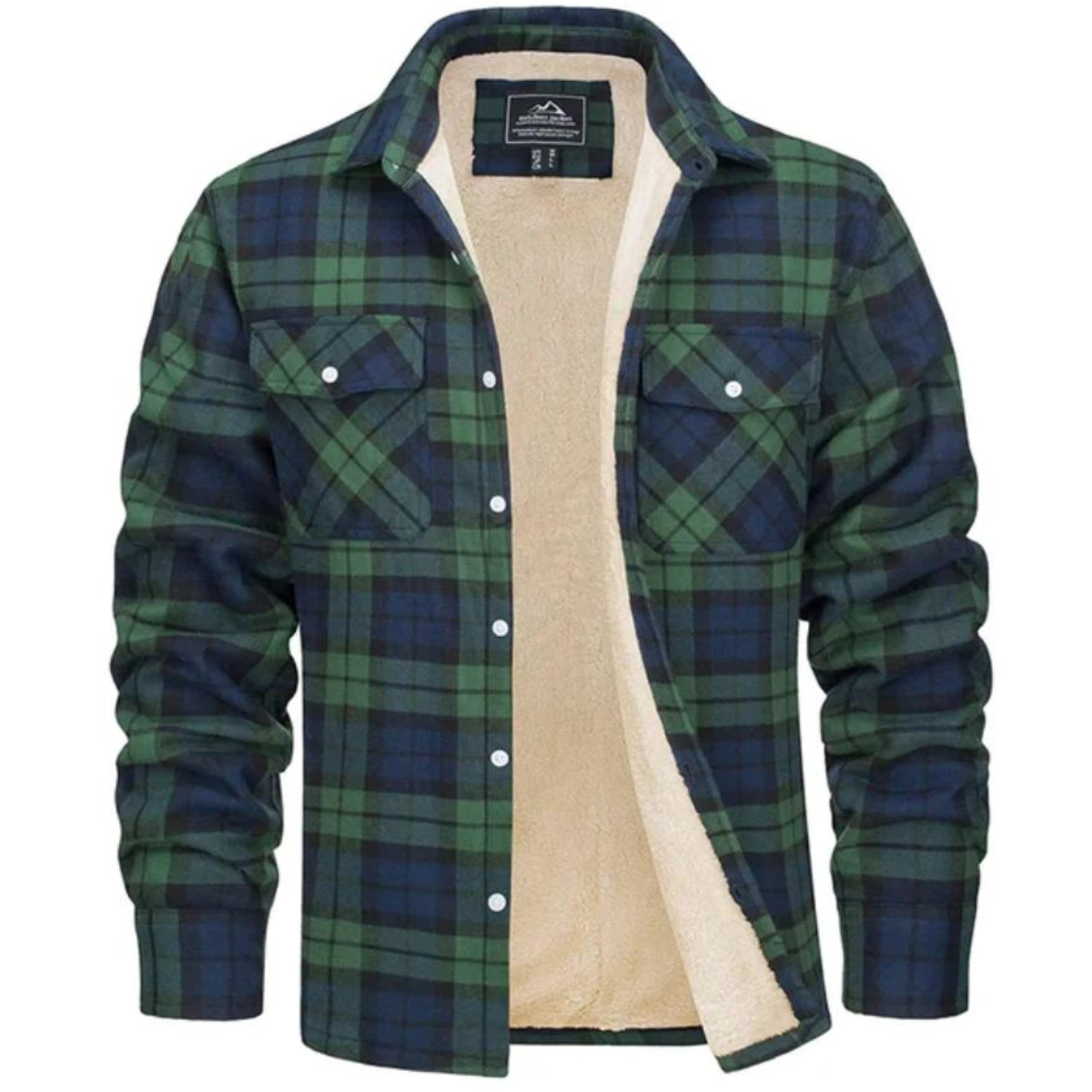 Derrick | Men's Sherpa Lined Plaid Shirt Jacket - Image 10